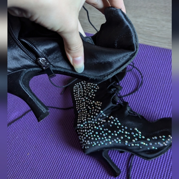 Dance heels soft sole bedazzled 8 - Picture 3 of 8